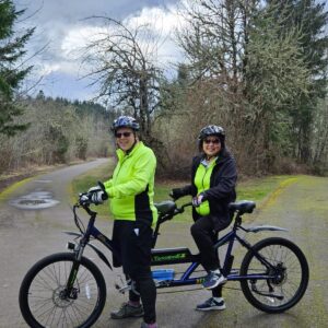 Riding TandemEZ in Minto Brown Park, Salem, Oregon