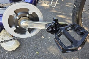 Pedal on a Crank Extender affixed to Crank